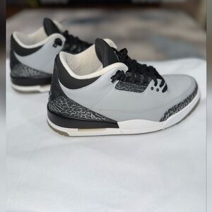 Nike Jordan 3 Retro Wolf Grey/Metallic Silver/Black/White (2014)- Men's Size 9.5